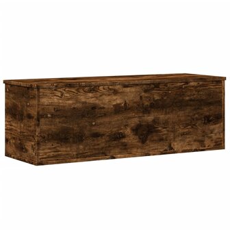 Opbergbox 102x35x35 cm bewerkt hout gerookt eikenkleurig