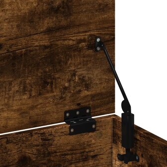 Opbergbox 102x35x35 cm bewerkt hout gerookt eikenkleurig
