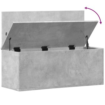 Opbergbox 90x35x35 cm bewerkt hout betongrijs