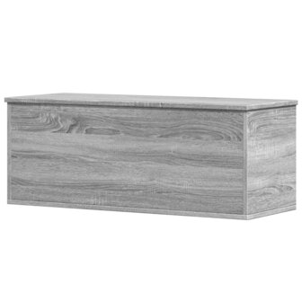 Opbergbox 90x35x35 cm bewerkt hout grijs sonoma eikenkleurig