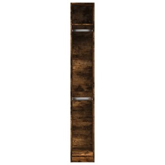 Kledingkast 30x50x200 cm bewerkt hout gerookt eikenkleurig