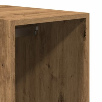Kledingkast 30x50x200 cm bewerkt hout artisanaal eikenkleur