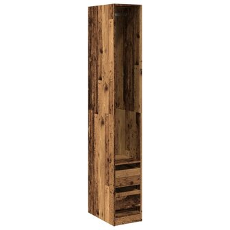 Kledingkast 30x50x200 cm bewerkt hout oud hout