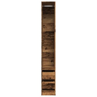 Kledingkast 30x50x200 cm bewerkt hout oud hout