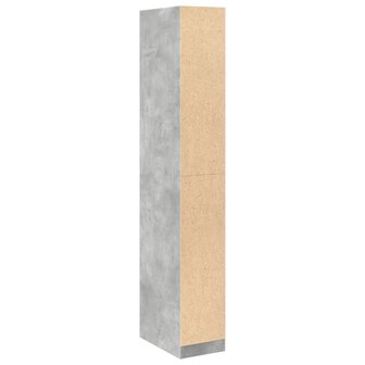 Kledingkast 30x50x200 cm bewerkt hout betongrijs