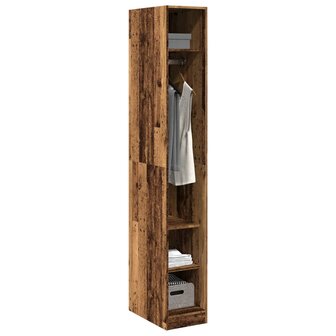 Kledingkast 30x50x200 cm bewerkt hout oud hout