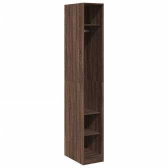 Kledingkast 30x50x200 cm bewerkt hout bruin eikenkleur