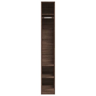 Kledingkast 30x50x200 cm bewerkt hout bruin eikenkleur