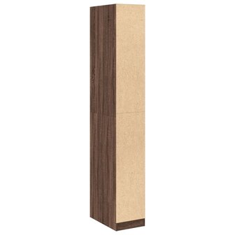 Kledingkast 30x50x200 cm bewerkt hout bruin eikenkleur