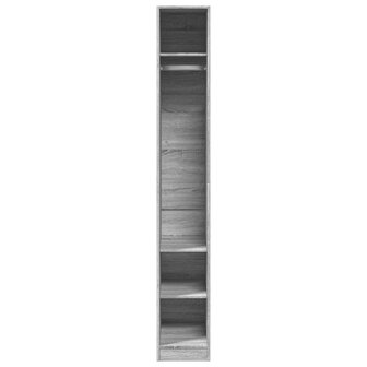 Kledingkast 30x50x200 cm bewerkt hout grijs sonoma eikenkleur