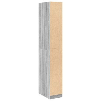 Kledingkast 30x50x200 cm bewerkt hout grijs sonoma eikenkleur