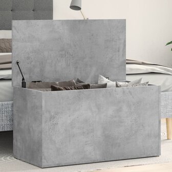 Opbergkist 84x42x46 cm bewerkt hout betongrijs