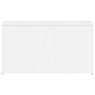 Opbergkist 84x42x46 cm bewerkt hout hoogglans wit