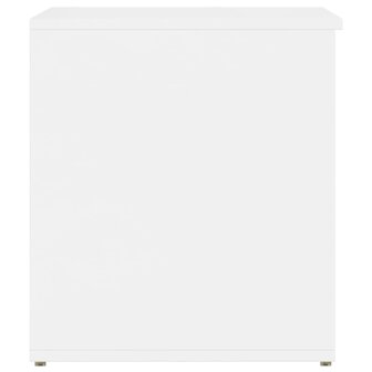 Opbergkist 84x42x46 cm bewerkt hout hoogglans wit