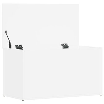 Opbergkist 84x42x46 cm bewerkt hout hoogglans wit