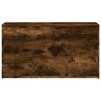 Opbergkist 84x42x46 cm bewerkt hout gerookt eikenkleurig