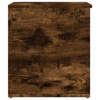 Opbergkist 84x42x46 cm bewerkt hout gerookt eikenkleurig