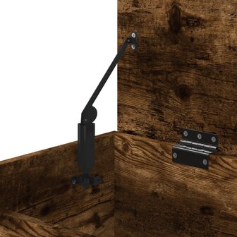 Opbergkist 84x42x46 cm bewerkt hout gerookt eikenkleurig