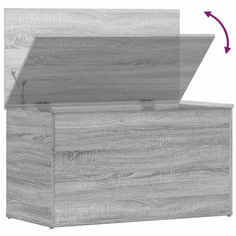 Opbergkist 84x42x46 cm bewerkt hout grijs sonoma eikenkleurig