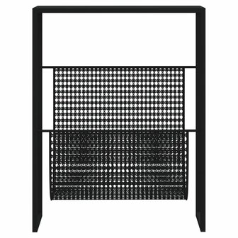 Tijdschriftenrek 35x15x45 cm staal zwart