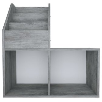 Kindertijdschriftenrek 71x30x78,5 cm bewerkt hout betongrijs