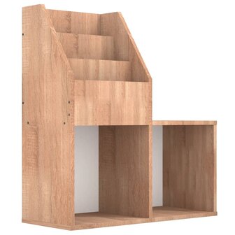 Kindertijdschriftenrek 71x30x78,5 cm bewerkt hout sonoma eiken
