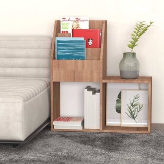 Kindertijdschriftenrek 71x30x78,5 cm bewerkt hout sonoma eiken