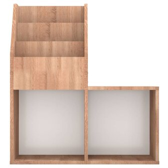 Kindertijdschriftenrek 71x30x78,5 cm bewerkt hout sonoma eiken