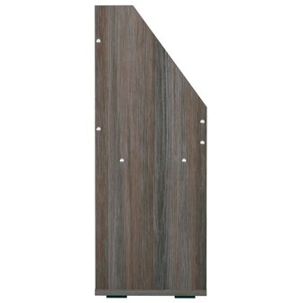 Kindertijdschriftenrek 71x30x78,5 cm hout grijs en eikenkleur
