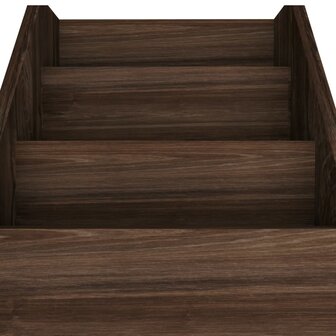 Kindertijdschriftenrek 71x30x78,5 cm bewerkt hout gerookt eiken