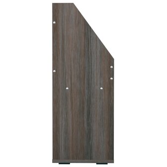 Kindertijdschriftenrek 71x30x78,5 cm hout grijs en eikenkleur