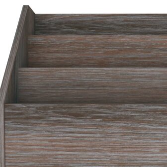 Kindertijdschriftenrek 71x30x78,5 cm hout grijs en eikenkleur