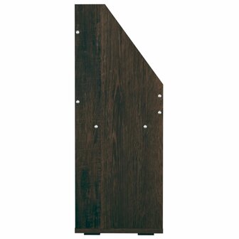 Kindertijdschriftenrek 71x30x78,5 cm bewerkt hout gerookt eiken