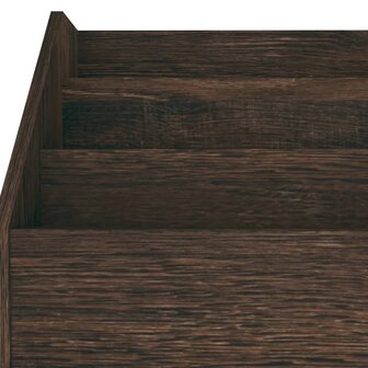 Kindertijdschriftenrek 71x30x78,5 cm bewerkt hout gerookt eiken
