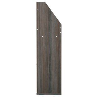 Kindertijdschriftenrek 71x30x114 cm bewerkt hout grijs en eiken