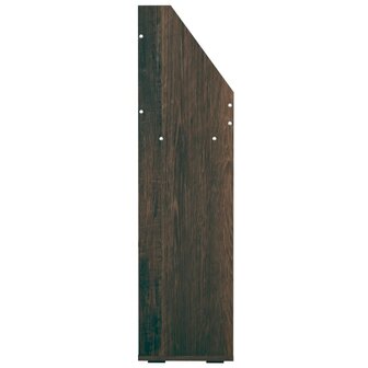 Kindertijdschriftenrek 71x30x114 cm bewerkt hout gerookt eiken