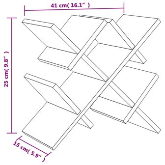 Wijnrek voor 5 flessen 41x15x25 cm bamboe