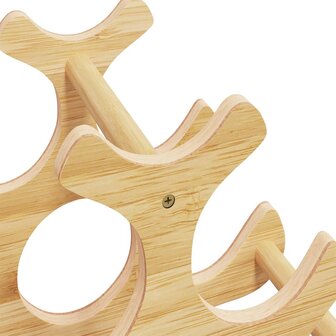 Wijnrek voor 6 flessen 35x18x25,5 cm bamboe