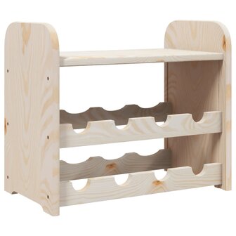 Wijnrek met bovenblad 43x25x37 cm massief grenenhout