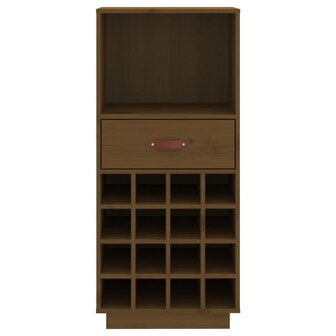 Wijnkast 45x34x100 cm massief grenenhout honingbruin