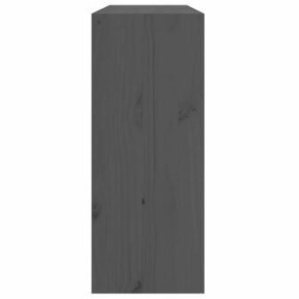 Wijnkast 62x25x62 cm massief grenenhout grijs