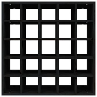 Wijnkast 56x25x56 cm massief grenenhout zwart