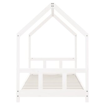 Kinderbedframe 90x200 cm massief grenenhout wit