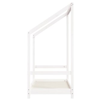 Kinderbedframe 2x(70x140 cm massief grenenhout wit