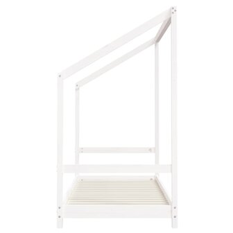 Kinderbedframe 2x(80x200) cm massief grenenhout wit