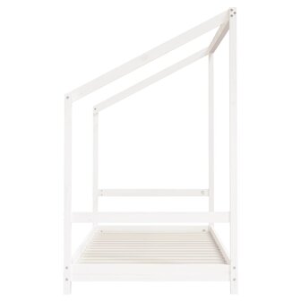 Kinderbedframe 2x(90x200) cm massief grenenhout wit