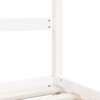 Kinderbedframe 2x(90x200) cm massief grenenhout wit