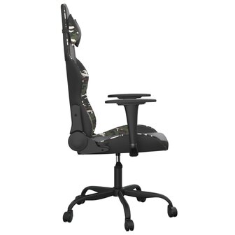 Gamestoel kunstleer zwart en camouflage