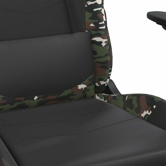 Gamestoel kunstleer zwart en camouflage