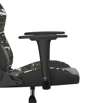 Gamestoel kunstleer zwart en camouflage